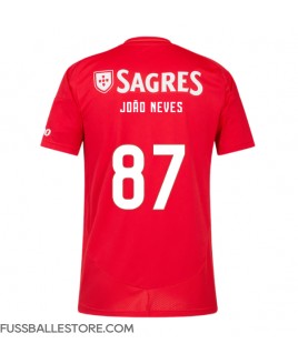 Günstige Benfica Joao Neves #87 Heimtrikot 2024-25 Kurzarm